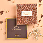Congratulations Message Macadamia Nuts Milk Chocolate Slab
