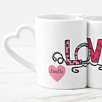 هدايا كوبل 2  كوب أبيض مطبوع بكلمة LOVE 