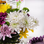 November Birthday Special Chrysanthemums and Cake