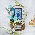 Elegant Flowers and Sweets Basket