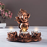 Ganesha Idol With Candle Stand
