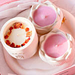 Handmade Lotus Candle Set