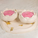 Handmade Lotus Candle Set