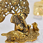 Beautiful Metal Ganesha Idol with Tree