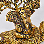 Beautiful Metal Ganesha Idol with Tree