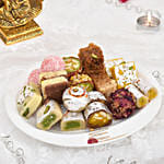 Laxmi Ganesha Idol with Mix Sweets