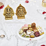 Laxmi Ganesha Idol with Mix Sweets