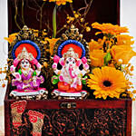 Laxmi Ganesha Flowers Box