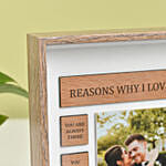 Reasons Of Love Engraved Photo Frame