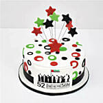 National Day Stars Fondant Cake