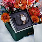 Cerruti Watch and Flowers Combo For Her