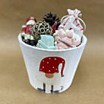 Hand Painted Christmas bucket