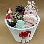 Hand Painted Christmas bucket