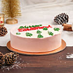 Merry Christmas Happiness Cake 8 Portion
