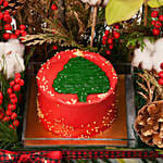 Christmas Mono Cake and Flowers Tray