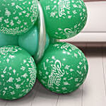 Christmas Green Balloons Gift Wrap