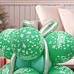 Christmas Green Balloons Gift Wrap