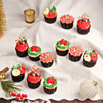 Assorted Cupcakes For Christmas 12 Pcs