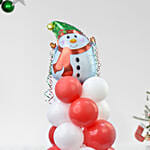 Snowman Balloon Pillar For Christmas