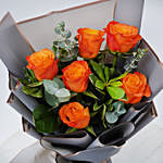 Bouquet Of Orange Roses Standard