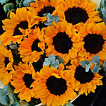 Charismatic Sunflowers Beautifully Tied Bouquet
