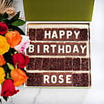 Multicolor Roses n Birthday Chocolates