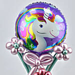 Unicorn Balloon Flowers Pillar