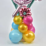 Unicorn Balloon Flowers Pillar