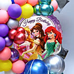 مجموعة بالونات ملونة وبالون لأميرات ديزني لعيد الميلاد