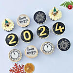 Happy New Year Cup Cakes 12 Pcs
