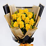 Bright Yellow Roses Bouquet