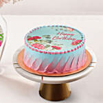 January Birthday Wish Flowers Vase And Cake