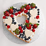 Yummy Heart Shaped Vanilla Cake 1 Kg