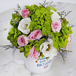Birthday Wishes Floral Mug Arrangement