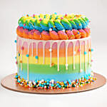 Exquisite Vanilla Rainbow Cake 8 Portion