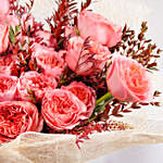 هدية عيد الحب - باقة 24 وردة جوري جاردن روز لون مشمشي