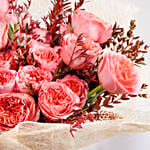 24 Coral Garden Roses Bouquet