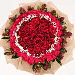 75 Roses and Skimmia Bouquet