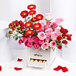 Colors of Love Flower Box with Chocolates