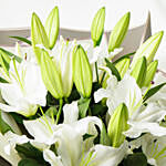 Charming White Lilies Bouquet Standard