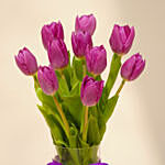 10 Purple Tulip Arrangement