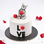 كيكة الحب واحد كيلو مع تصميم تيدي بير نكهة الشوكولاتة