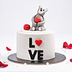 كيكة الحب واحد كيلو مع تصميم تيدي بير نكهة الشوكولاتة