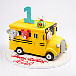 Animals in Bus Kids Birthday Chocolate Cake