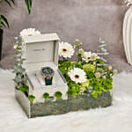 Wishing You Best of Time Cerruti 1881 Watch with Flowers