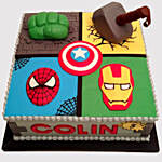 Four Blocks Avengers Marble Cake