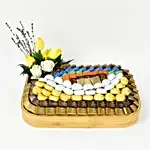 Godiva Chocolates and Flowers Arrangement