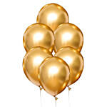 Gold Chrome Balloons 6 Pcs