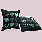 Green Heart Cushion Set