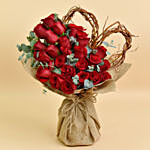 Heart and 25 Roses Bouquet